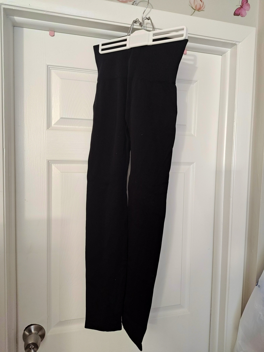 Source Unknown Black High-Waist Slim Leggings